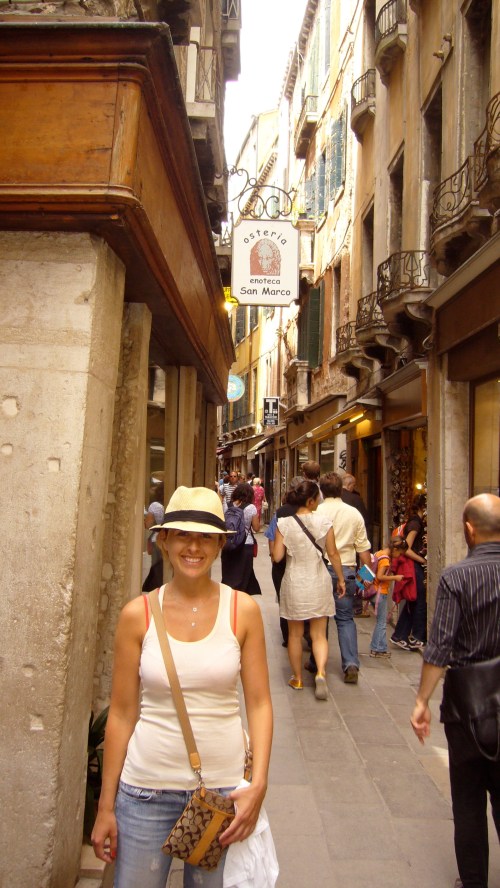 Sasha outside the restaurant