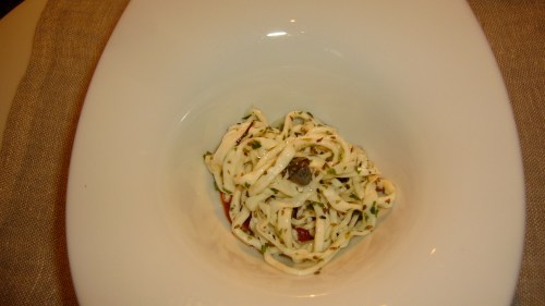 Mozzarella Tagliolini with Pomodoro and Capers
