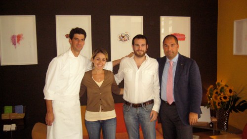 Chad & Sasha with Massimiliano and Raffaele Alajmo