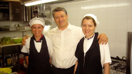 La Bucaccia - Kitchen 1 In Agostina's kitchen, with husband and partner Romano and sous chef